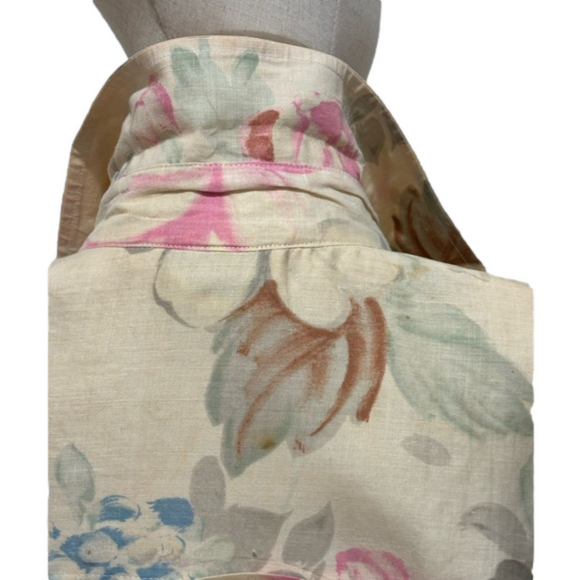 80s PASTEL FLORAL BOLD PRINT ITALIAN OVERSIZED TUNIC BLOUSE MAXI SKIRT S - Picture 10 of 16